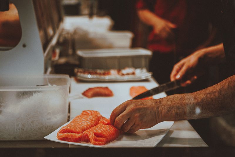 Cafe Rio kitchen with fresh ingredients being prepared